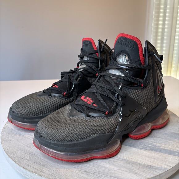 Nike Men\'s LeBron James 19 XIX Black & Red Basketball Sneakers Shoes US Size 9.5 main image 7